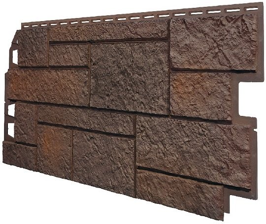 Фасадная панель VOX Sandstone (Сандстоун) в темно-коричневом цвете купить в Ростове