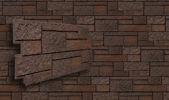 Фасадная панель VOX Sandstone (Сандстоун) в темно-коричневом цвете купить в Ростове
