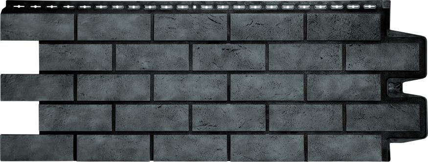 Фасадная панель Grand Line, Состаренный кирпич Design Plus, Антрацит с черным швом купить в Ростове