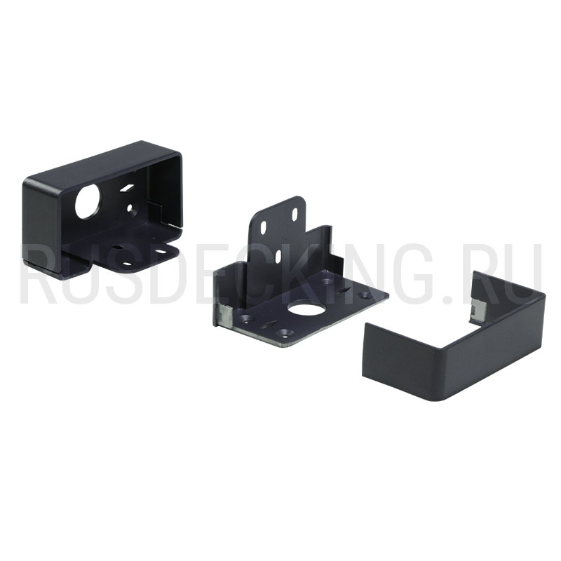 Комплект крепления перил прямое RusDecking Unodeck Графит купить в Ростове