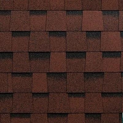 Двухслойная ламинированная черепица Shinglas, Фазенда, Красный цвет купить в Ростове