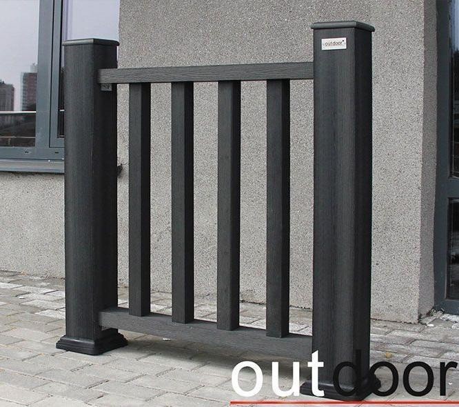 Ограждение из ДПК Outdoor Classic 3D STORM черного цвета купить в Ростове