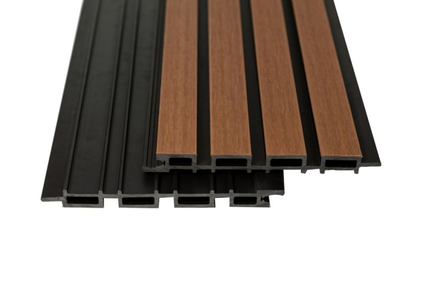 Реечная фасадная панель Ecodecking Скай Коэкструзия Тик купить в Ростове