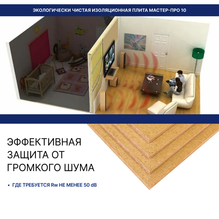 Хвойная звукоизоляция для гипсокартона #ЖИВИГРОМЧЕ! 800x600x12 мм (3,84 м²). купить в Ростове