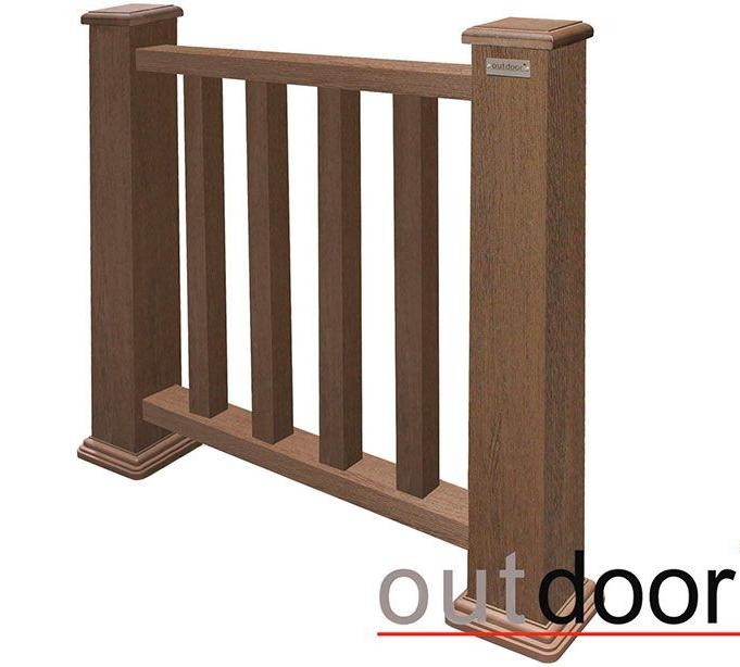 Ограждение из ДПК Outdoor Classic 3D STORM в коричневом миксе. купить в Ростове