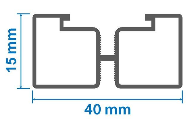 Алюминиевая опорная лага KRONEX Slim 40x15x3000 мм купить в Ростове