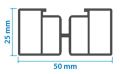 Алюминиевая несущая лага KRONEX 50x25x3000 мм купить в Ростове