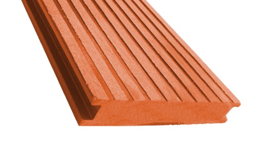 Террасная доска ECODECKING Premium из ДПК в цвете терракот купить в Ростове