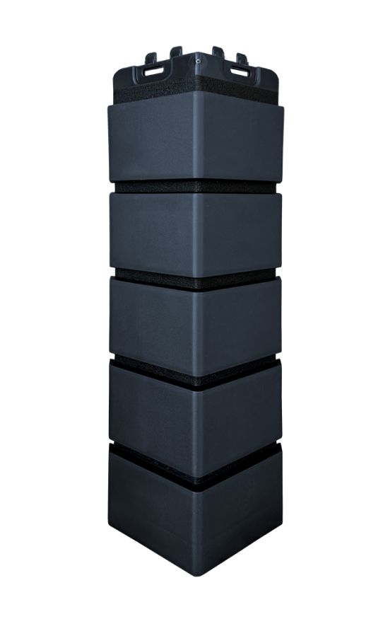 Угол наружный Grand Line, Клинкерный кирпич Design, Графит, шов RAL 9005 купить в Ростове