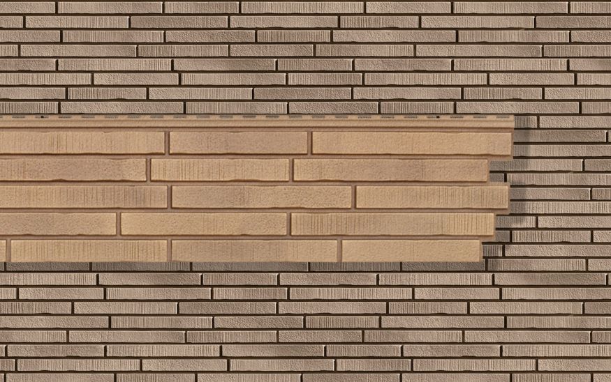 Фасадная панель Ю-Пласт Стоун Хаус S-Lock Ригельный кирпич, Кварц купить в Ростове