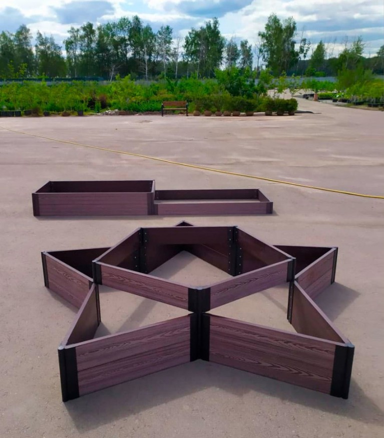 Доска для создания грядок и клумб из ДПК венге 30x225x3000 мм купить в Ростове