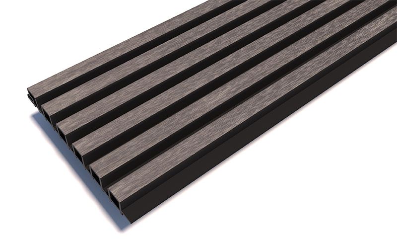 Реечные панели Woodwex, Lines Ultra, Smoke gray купить в Ростове