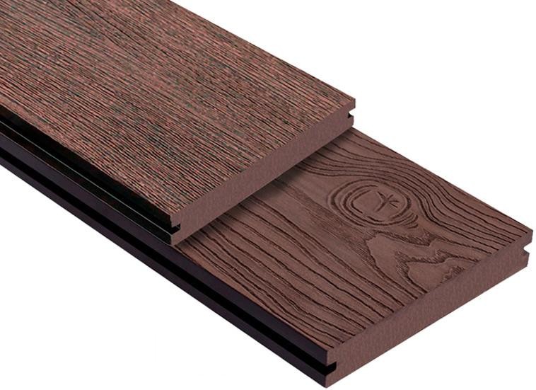 Террасная доска ДПК Outdoor 3D сплошная STORM/OCEAN BROWN коричневая смешанная купить в Ростове