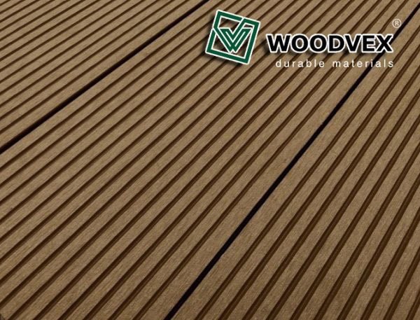 Террасная доска WOODVEX Select из ДПК темно-коричневого цвета купить в Ростове