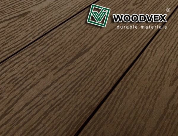 Террасная доска WOODVEX Select из ДПК темно-коричневого цвета купить в Ростове